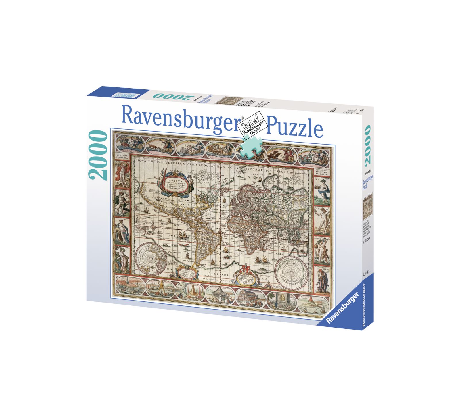 Ravensburger puzzle 2000 pezzi mappamondo antico 1650 - RAVENSBURGER
