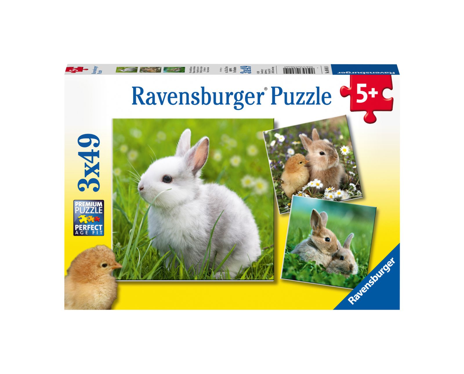 Ravensburger 3 puzzle 49 pezzi - teneri coniglietti - RAVENSBURGER