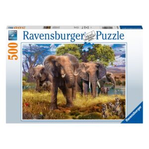 Ravensburger puzzle 500 pezzi famiglia di elefanti - RAVENSBURGER