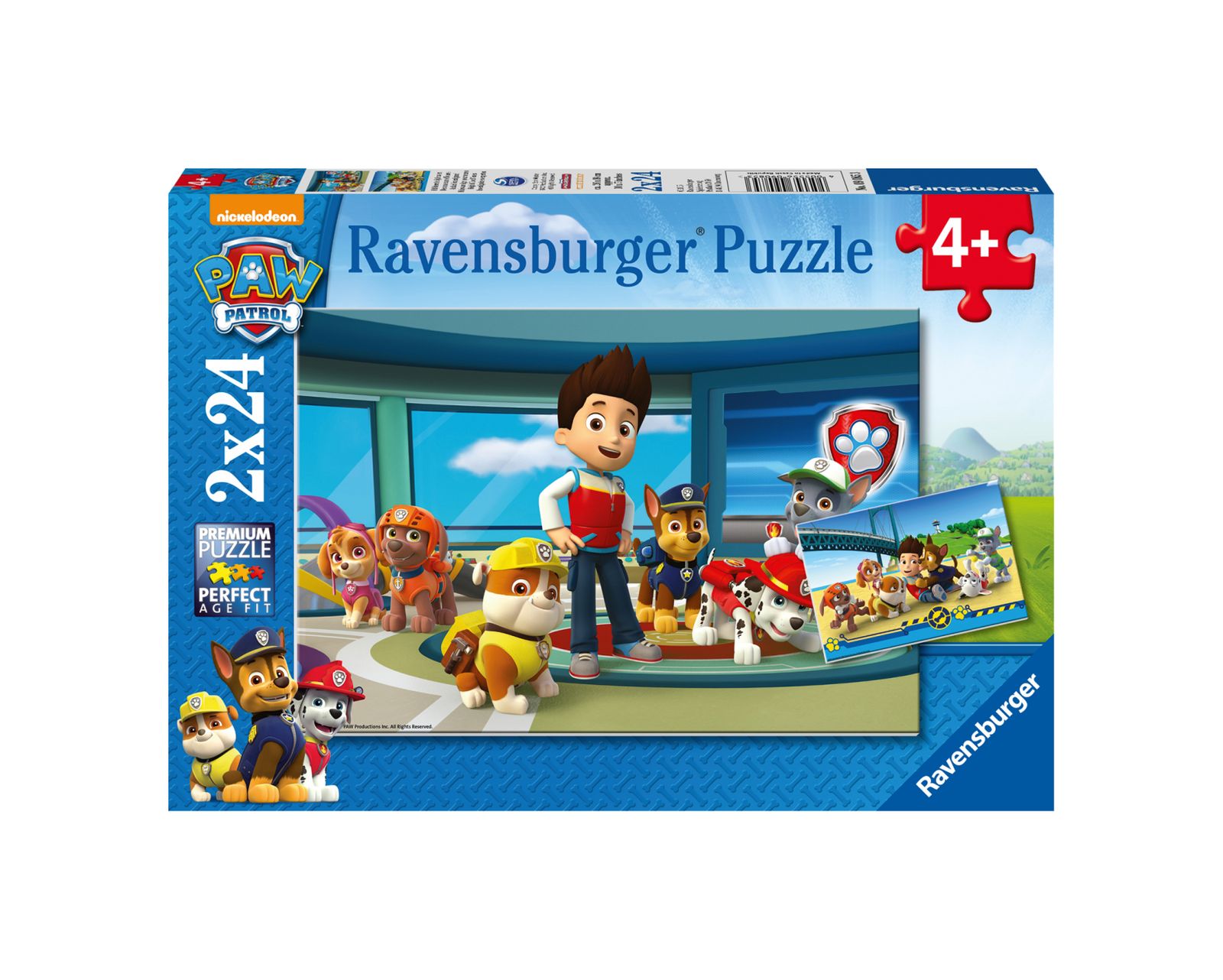 Ravensburger 2 puzzle 24 pezzi - paw patrol b - RAVENSBURGER, Paw Patrol