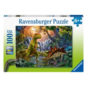 Ravensburger puzzle 100 pezzi xxl - l'oasi dei dinosauri - RAVENSBURGER