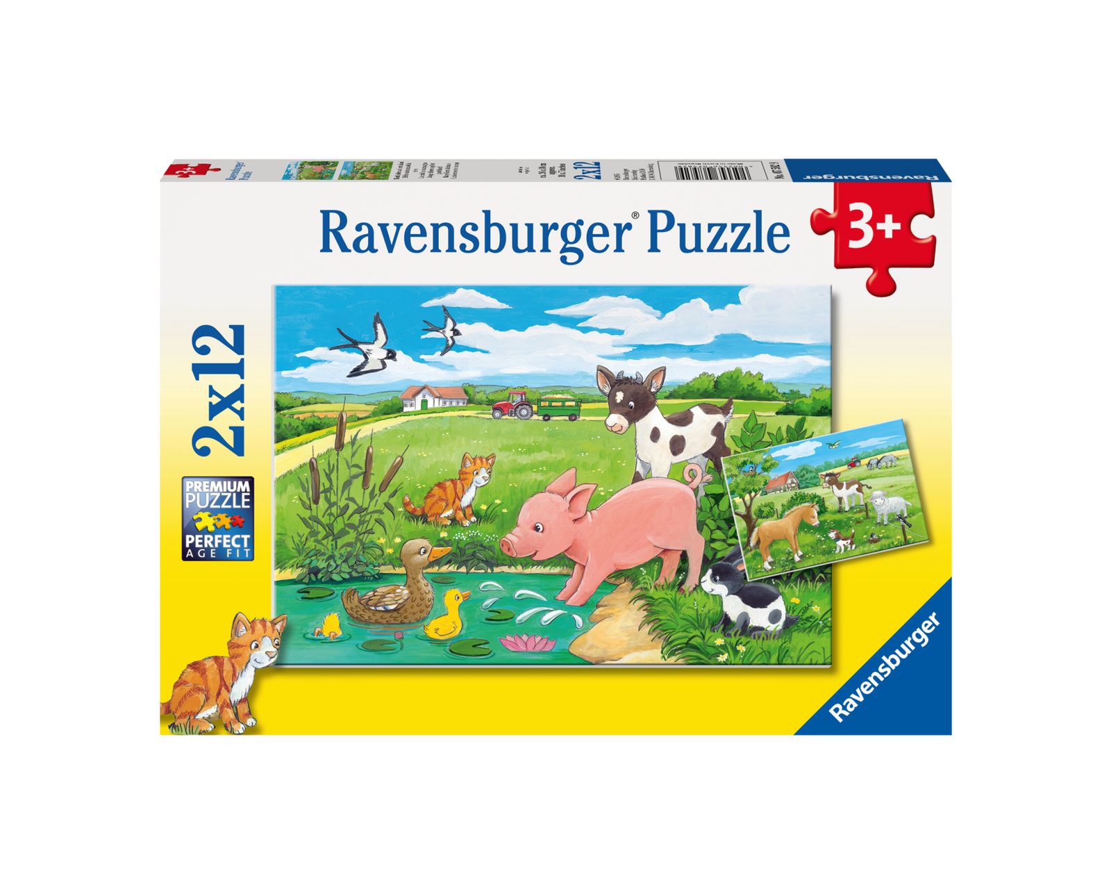 Ravensburger 2 puzzle 12 pezzi - fattoria - RAVENSBURGER