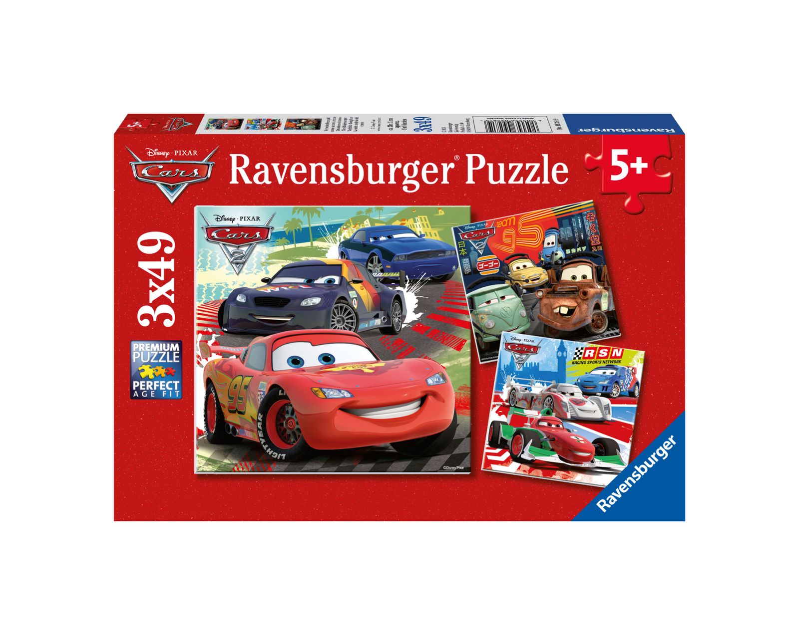 Ravensburger 3 puzzle 49 pezzi - cars 2 - RAVENSBURGER, Cars