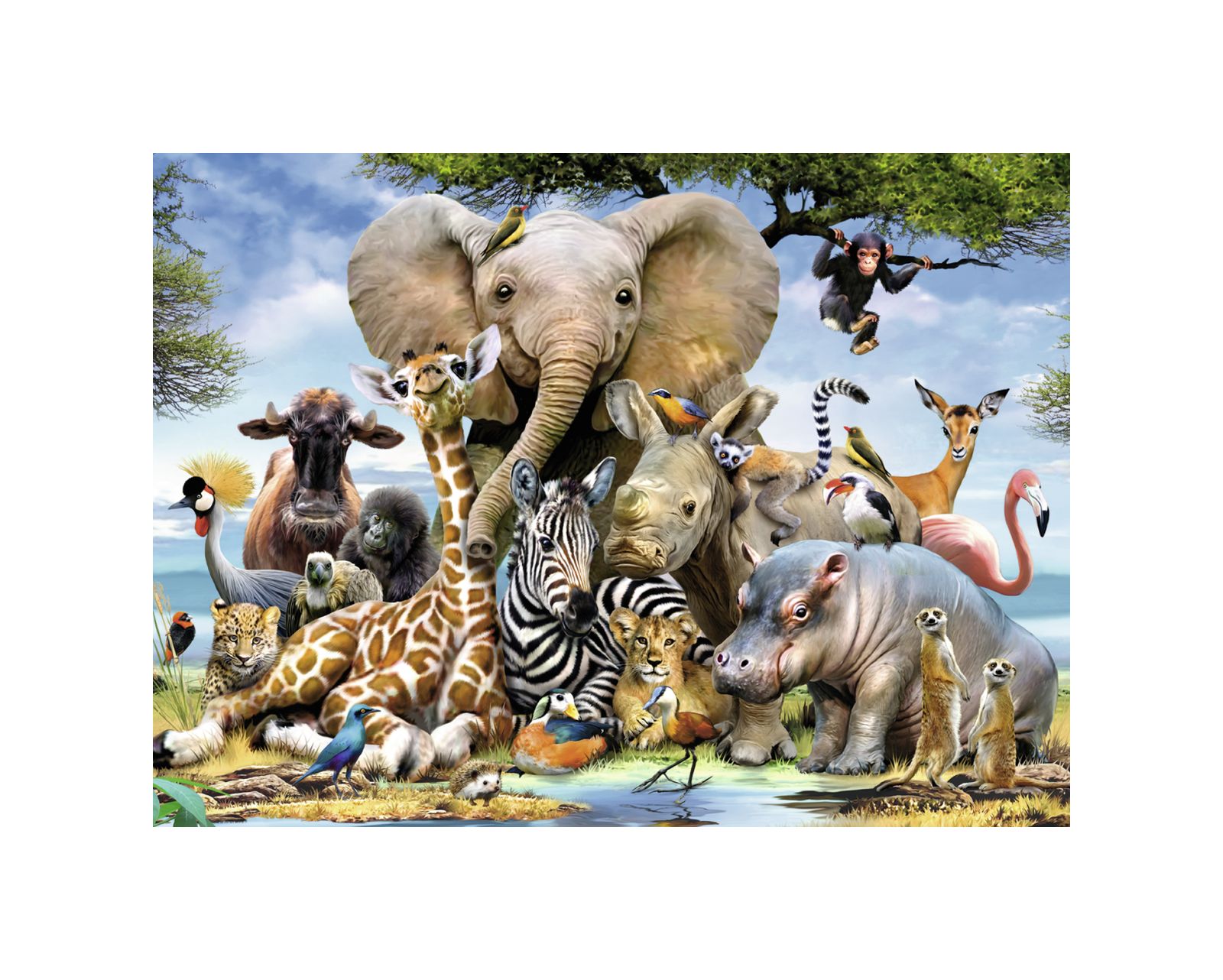 Ravensburger puzzle 300 pezzi xxl - cuccioli d'africa - RAVENSBURGER
