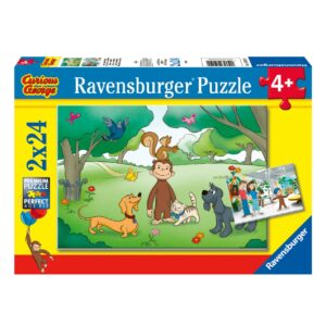 Ravensburger - puzzle 2x24 pezzi - curioso come george - CURIOSO COME GEORGE, RAVENSBURGER