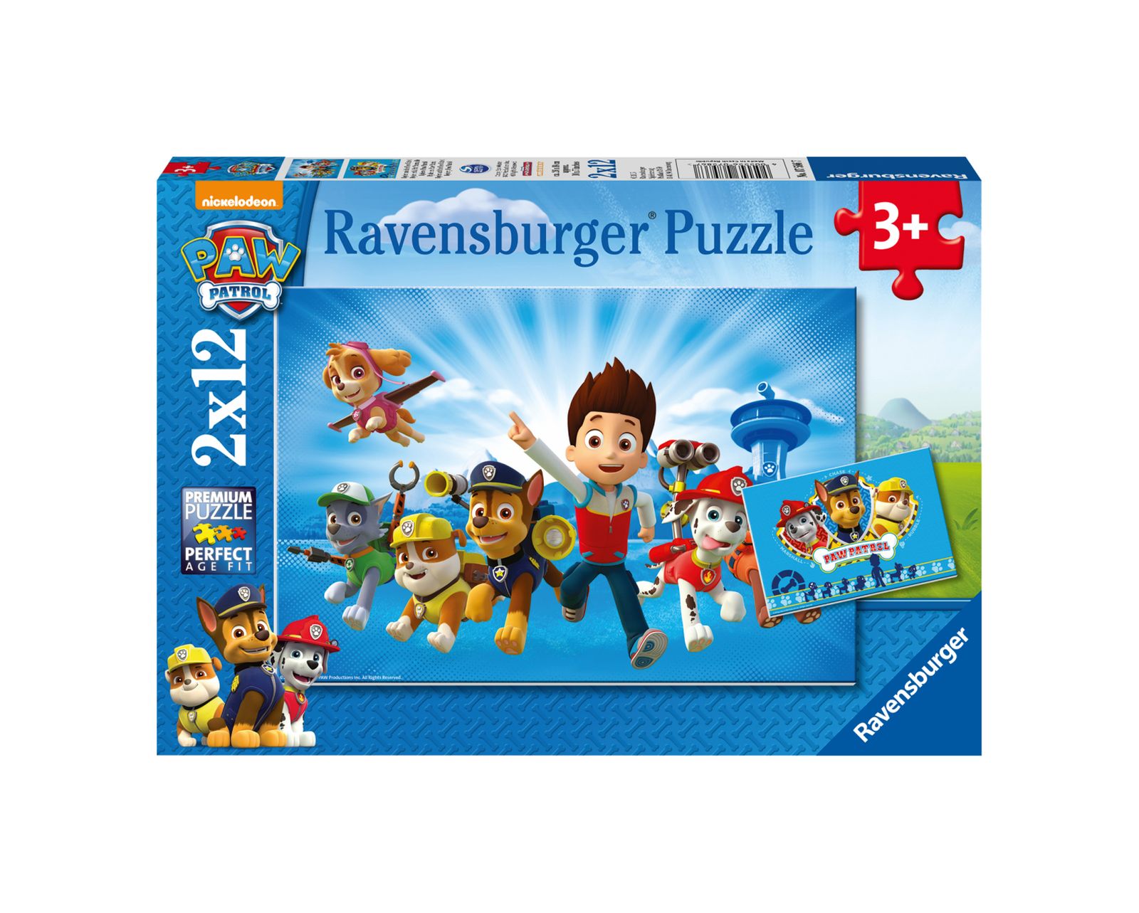 Ravensburger puzzle 2x12 pezzi - paw patrol a - RAVENSBURGER, Paw Patrol