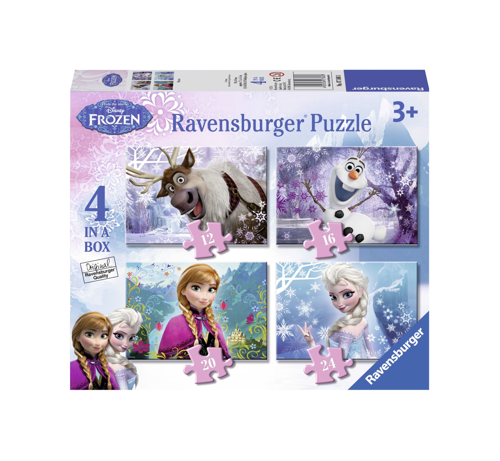 Ravensburger puzzle 4 in a box - disney frozen - DISNEY PRINCESS, RAVENSBURGER, Disney, Frozen