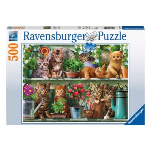 Ravensburger puzzle 500 pezzi - gatto sullo scaffale - RAVENSBURGER