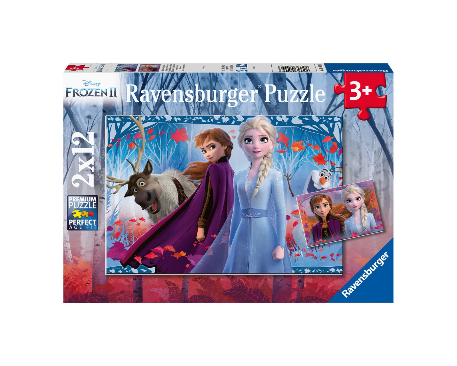 Ravensburger - puzzle 2x12 pezzi - frozen - DISNEY PRINCESS, RAVENSBURGER, Frozen