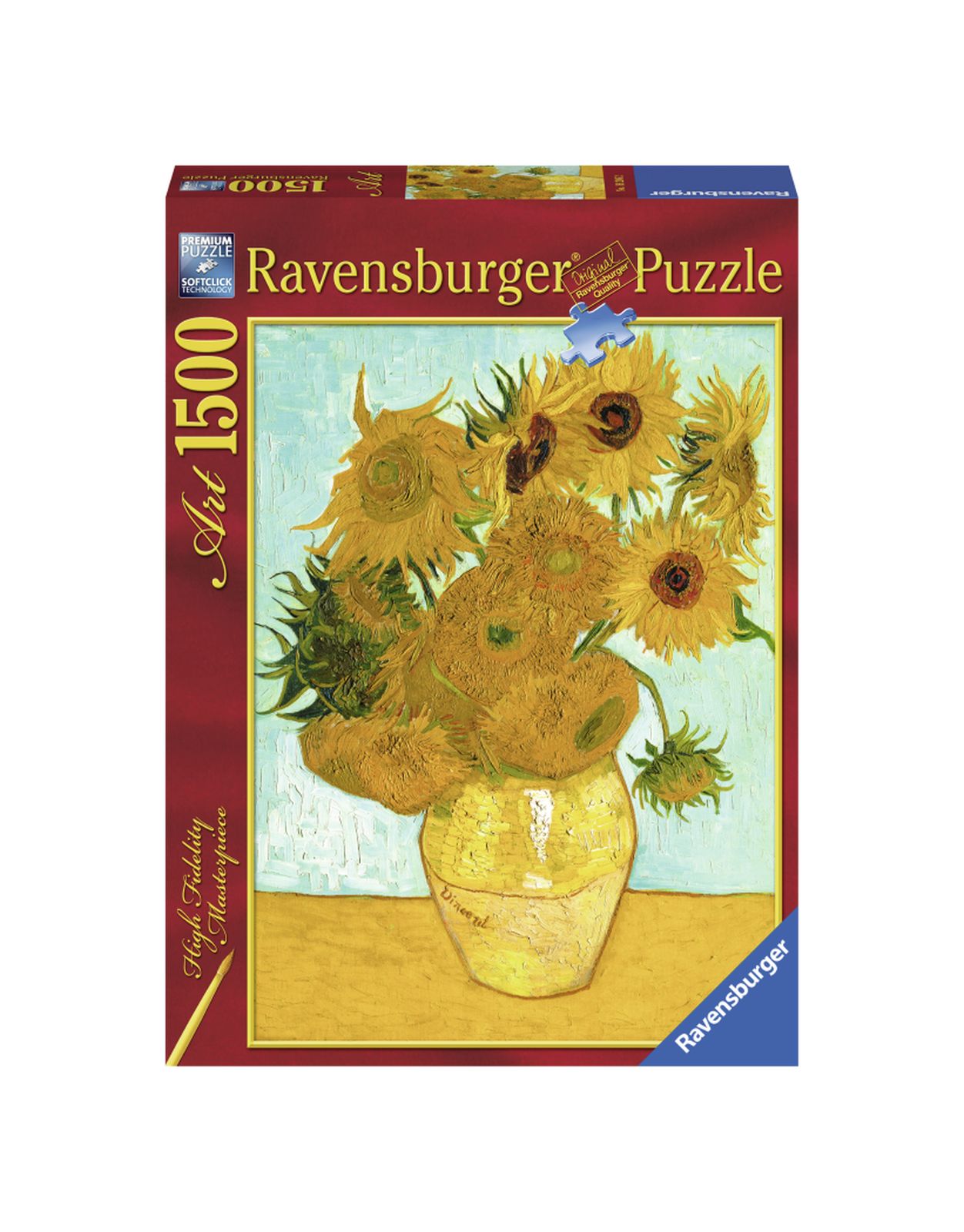 Ravensburger puzzle 1500 pezzi van gogh: vaso con girasoli - RAVENSBURGER