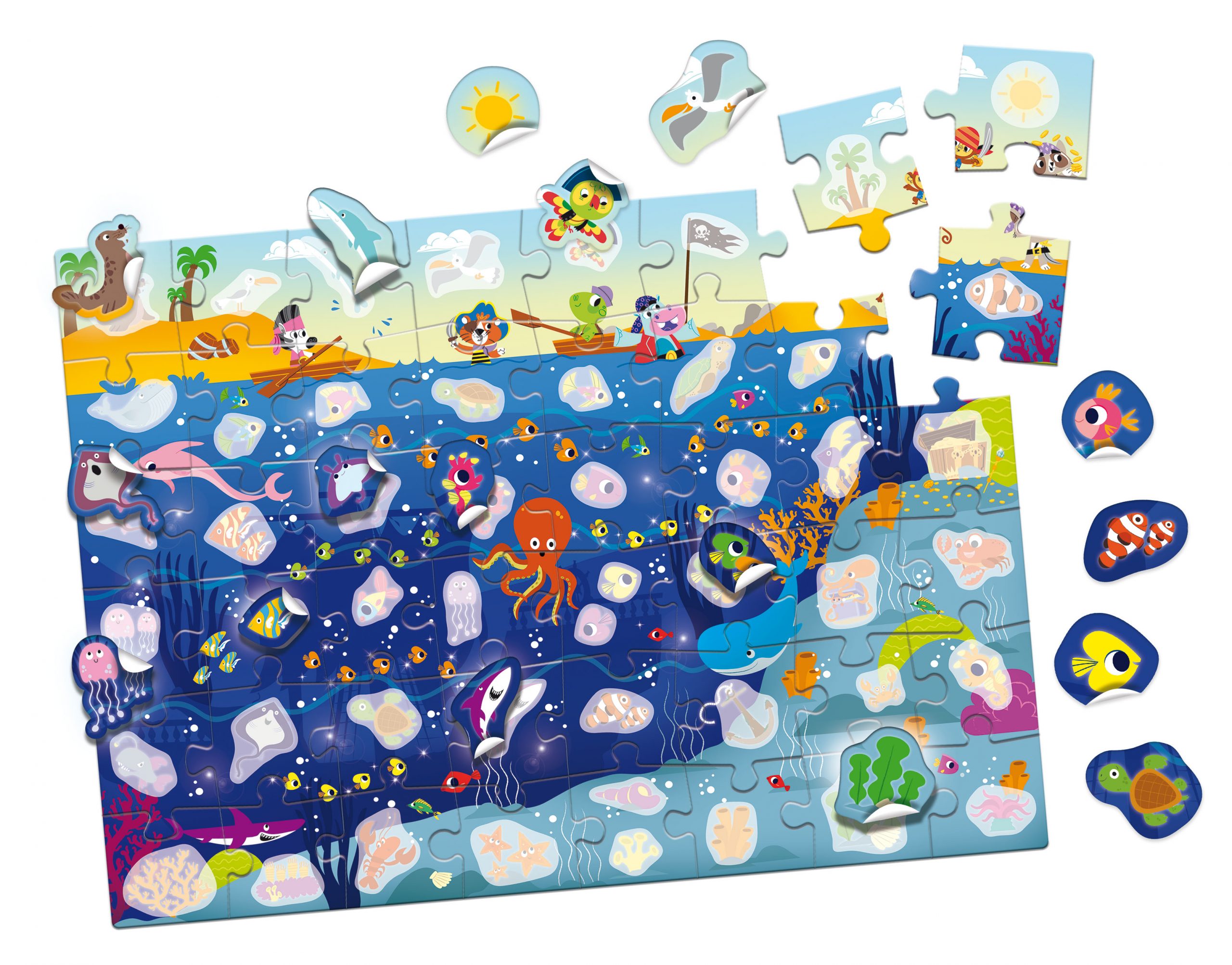 Mega puzzle appiccichini il mare - LISCIANI