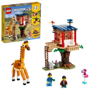 Lego creator 3 in 1 casa sull’albero del safari, biplano e catamarano, giocattoli per bambini con barca, aereo e leone, 31116 - LEGO CREATOR, Lego