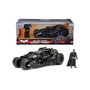 Jada toys - batman the dark knight batmobile in scala 1:24 con personaggio di batman in die cast, + 8 anni, 253215005 - DC COMICS