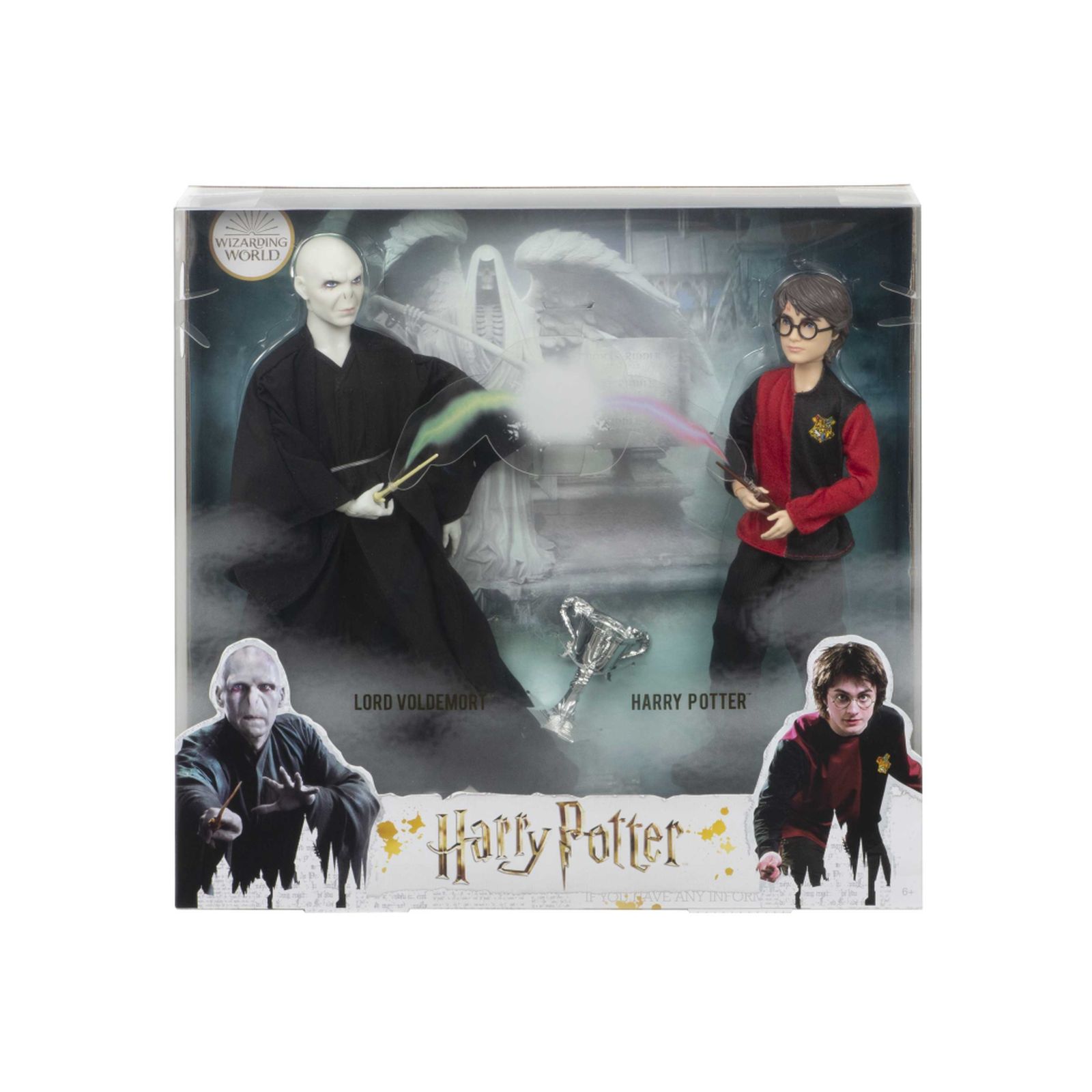 Harry potter – confezione con 2 personaggi, bambola di voldemort e harry potter, con coppa tre maghi e accessori - Harry Potter