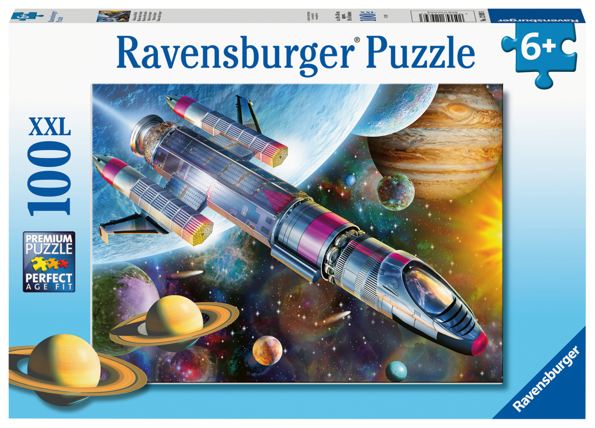 Ravensburger puzzle 100 pezzi - missione nello spazio - RAVENSBURGER