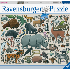 Ravensburger puzzle 1000 pezzi - animali selvaggi - RAVENSBURGER