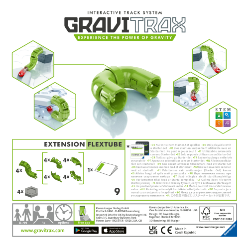 Ravensburger gravitrax flextube, gioco innovativo ed educativo stem, 8+, accessorio - GRAVITRAX