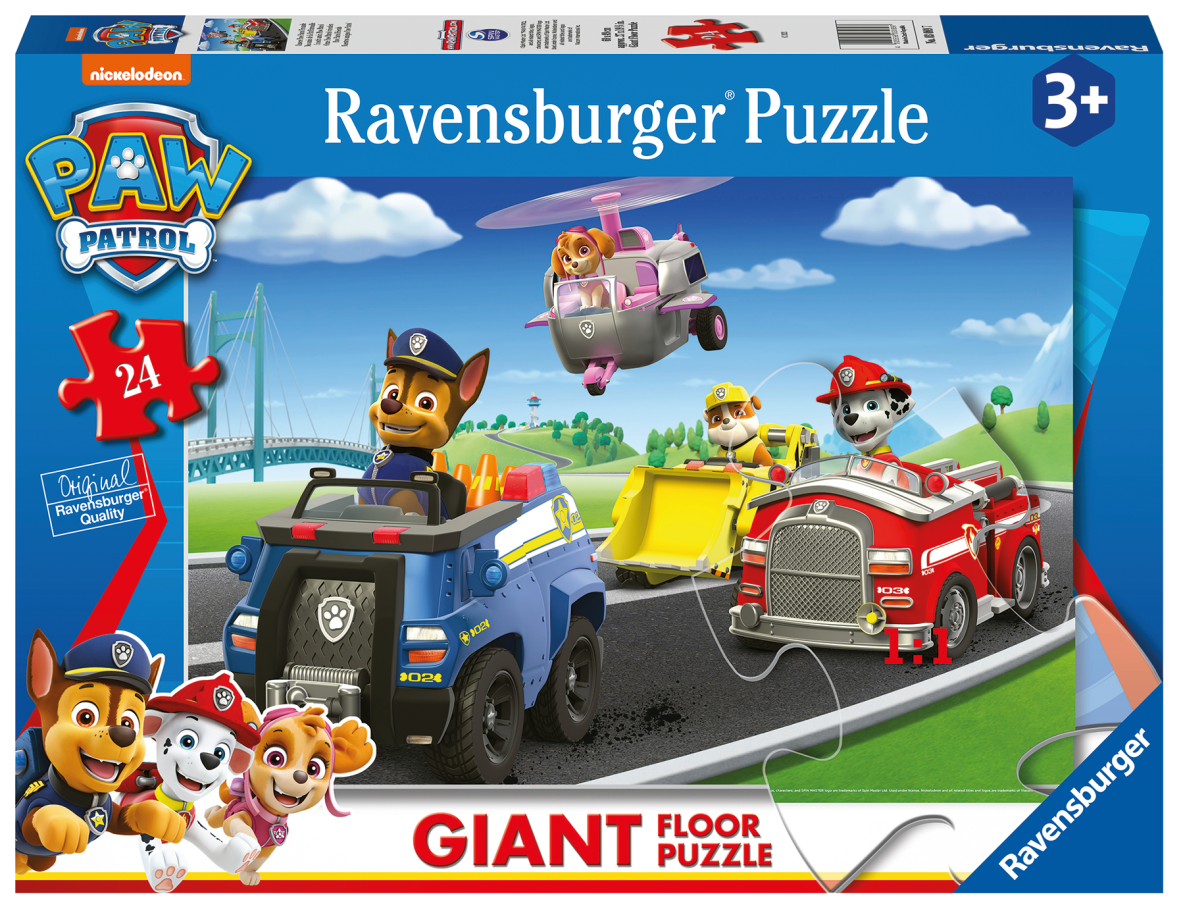 Ravensburger puzzle 24 pezzi giant - paw patrol - RAVENSBURGER, Paw Patrol