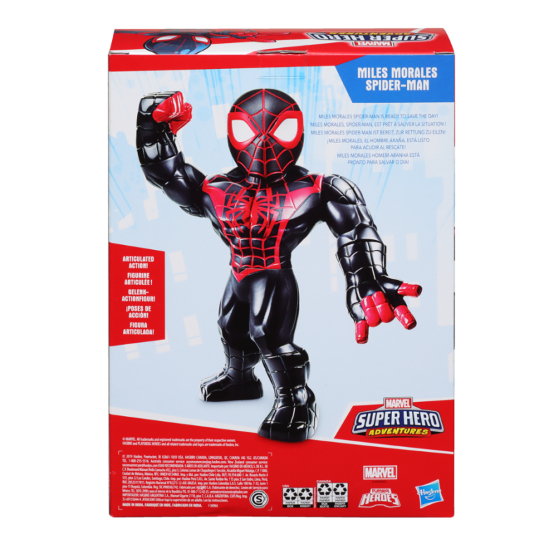 Hasbro superhero adventure mega mighties marvel super hero adventures kid arachnid, action figure da 25 cm, per bambini da 3 anni in su - 