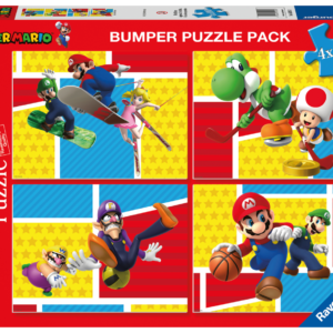 Ravensburger 4 puzzle 100 pezzi - super mario - RAVENSBURGER, Super Mario