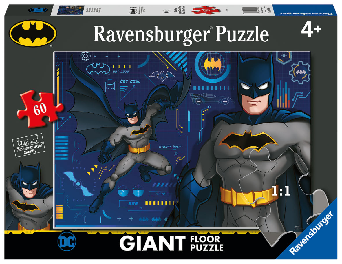 Ravensburger puzzle 60 pezzi giant - batman b - BATMAN, DC COMICS, RAVENSBURGER