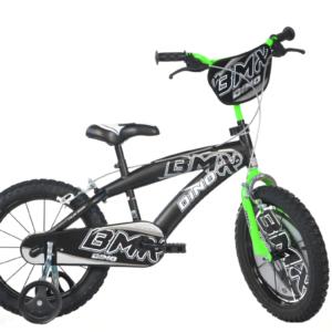 Bicicletta bmx per bambini da 14 pollici con freno anteriore, ruote in composto e gomme eva, pignone fisso posteriore - adatta per bambini dai 5-7 anni - 