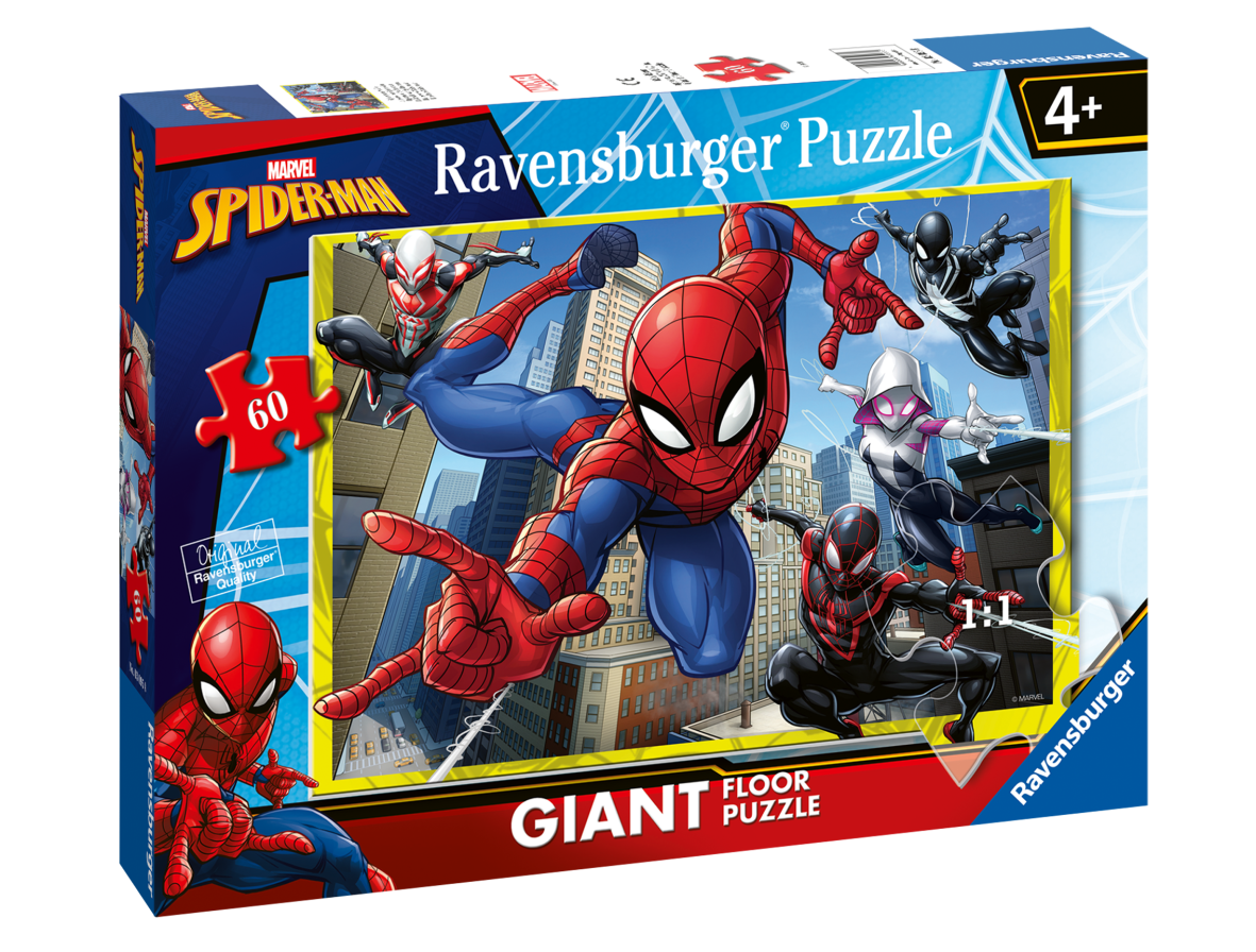 Ravensburger puzzle 60 pezzi giant - spiderman - RAVENSBURGER, Avengers, Spiderman