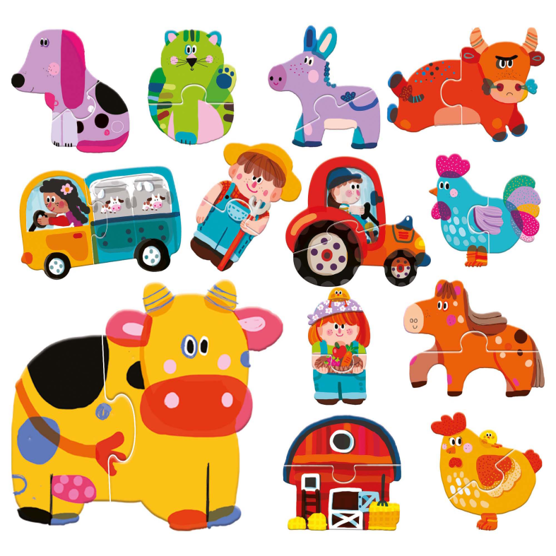 Headu - touch 2 pieces puzzles farm - HEADU