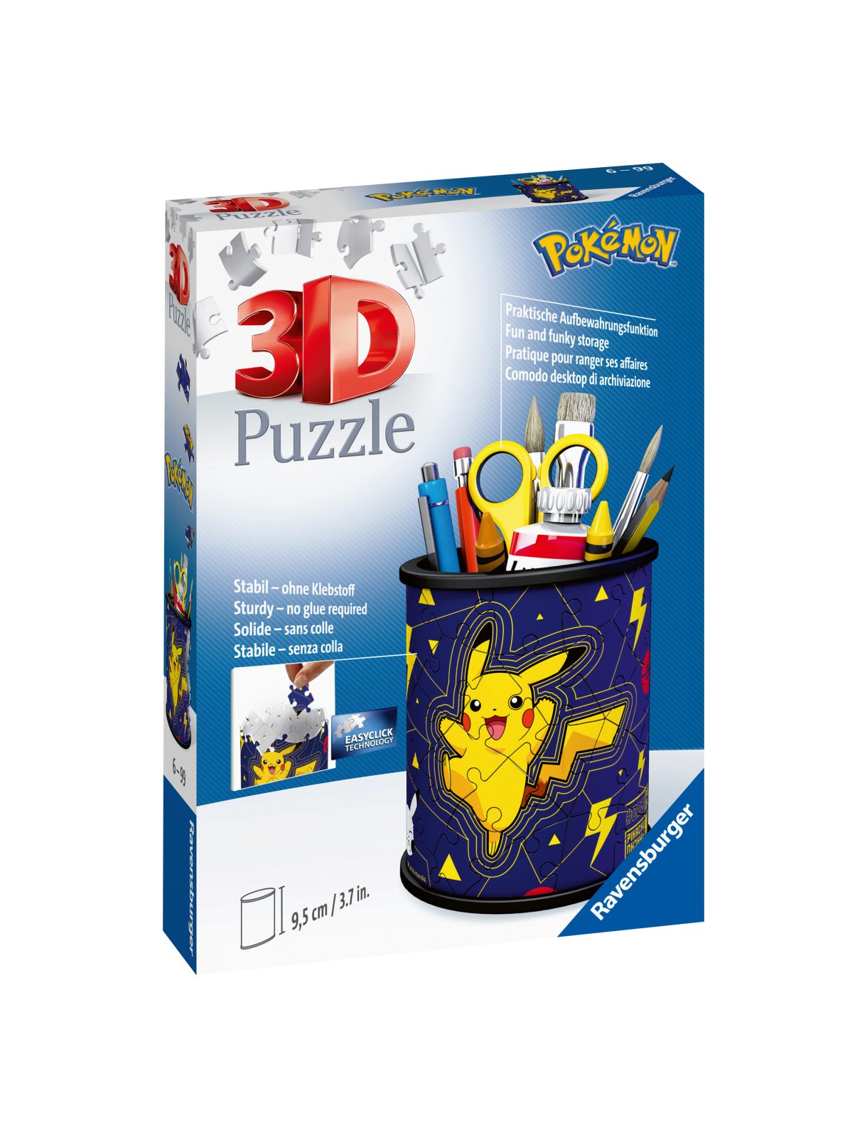 Ravensburger - 3d puzzle portapenne pokémon, 54 pezzi, 6+ anni - POKEMON, RAVENSBURGER, RAVENSBURGER 3D PUZZLE