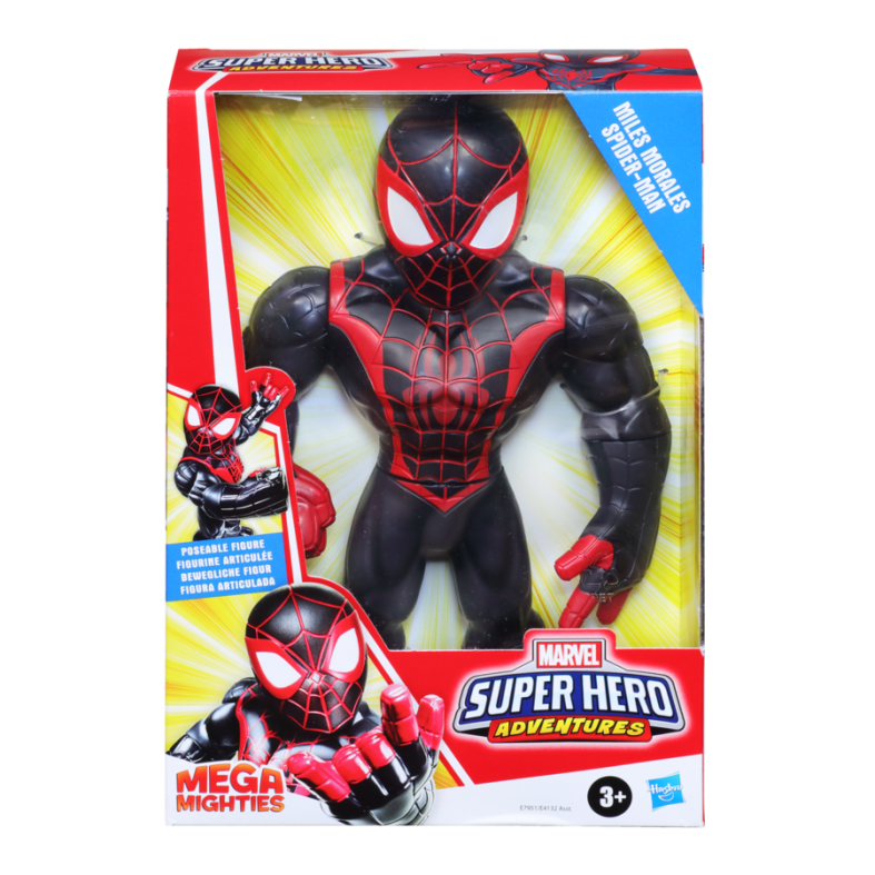 Hasbro superhero adventure mega mighties marvel super hero adventures kid arachnid, action figure da 25 cm, per bambini da 3 anni in su - 
