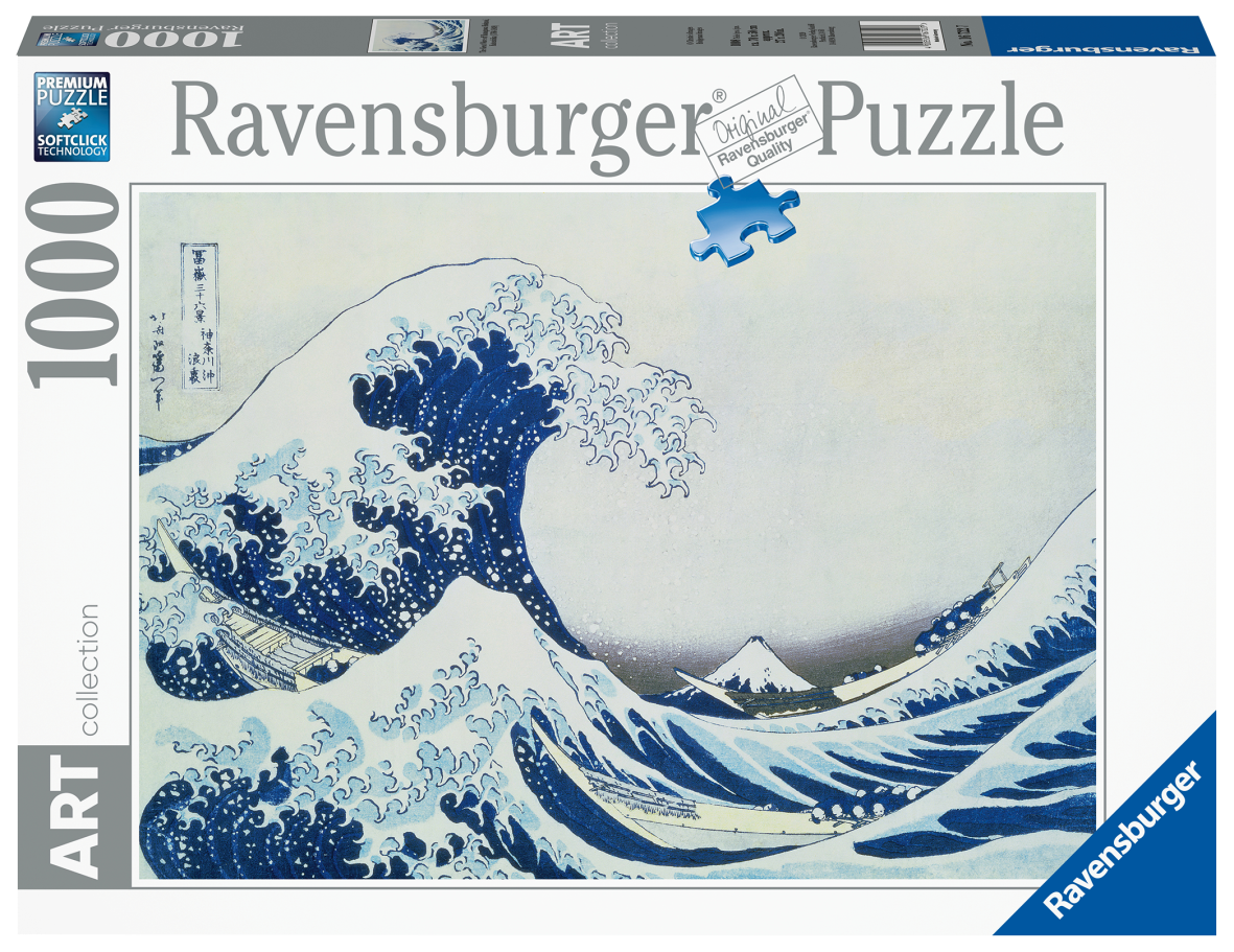 Ravensburger puzzle 1000 pezzi -  the great wave of kanagawa - RAVENSBURGER