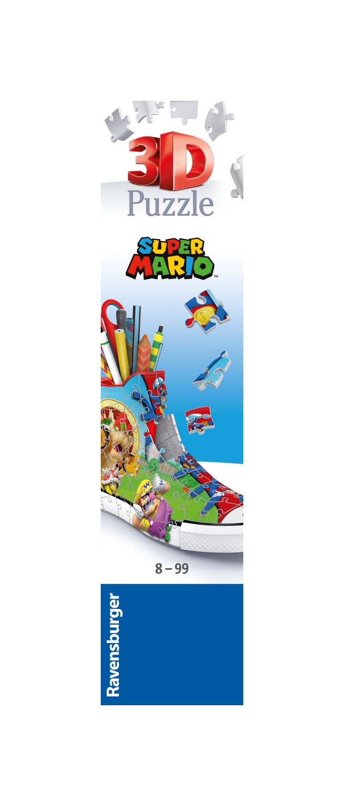 Ravensburger - 3D Puzzle Portapenne Sneaker Super Mario Edition, 108 Pezzi,  8+ Anni