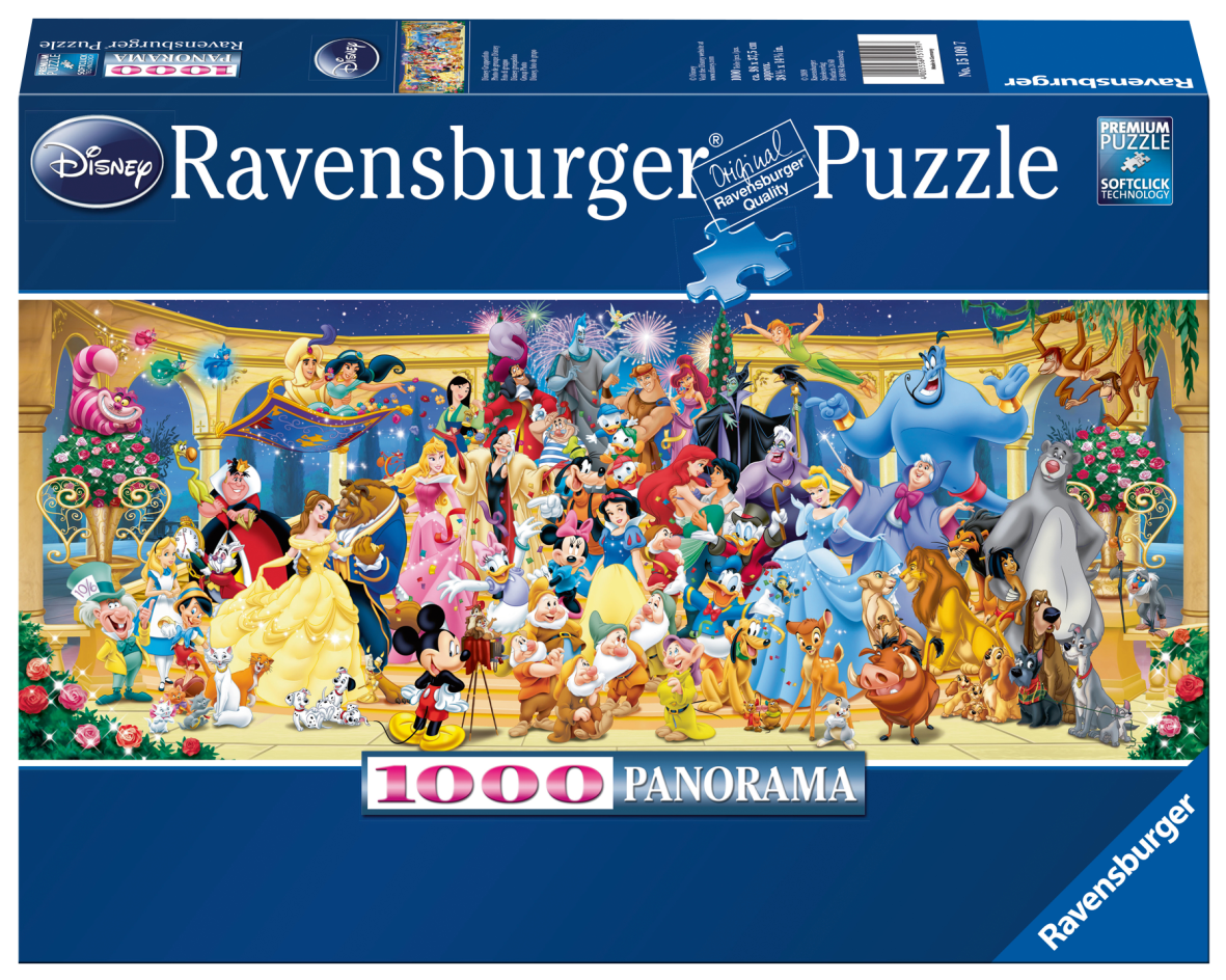 Ravensburger  puzzle 1000 pezzi : panorama - personaggi disney - RAVENSBURGER