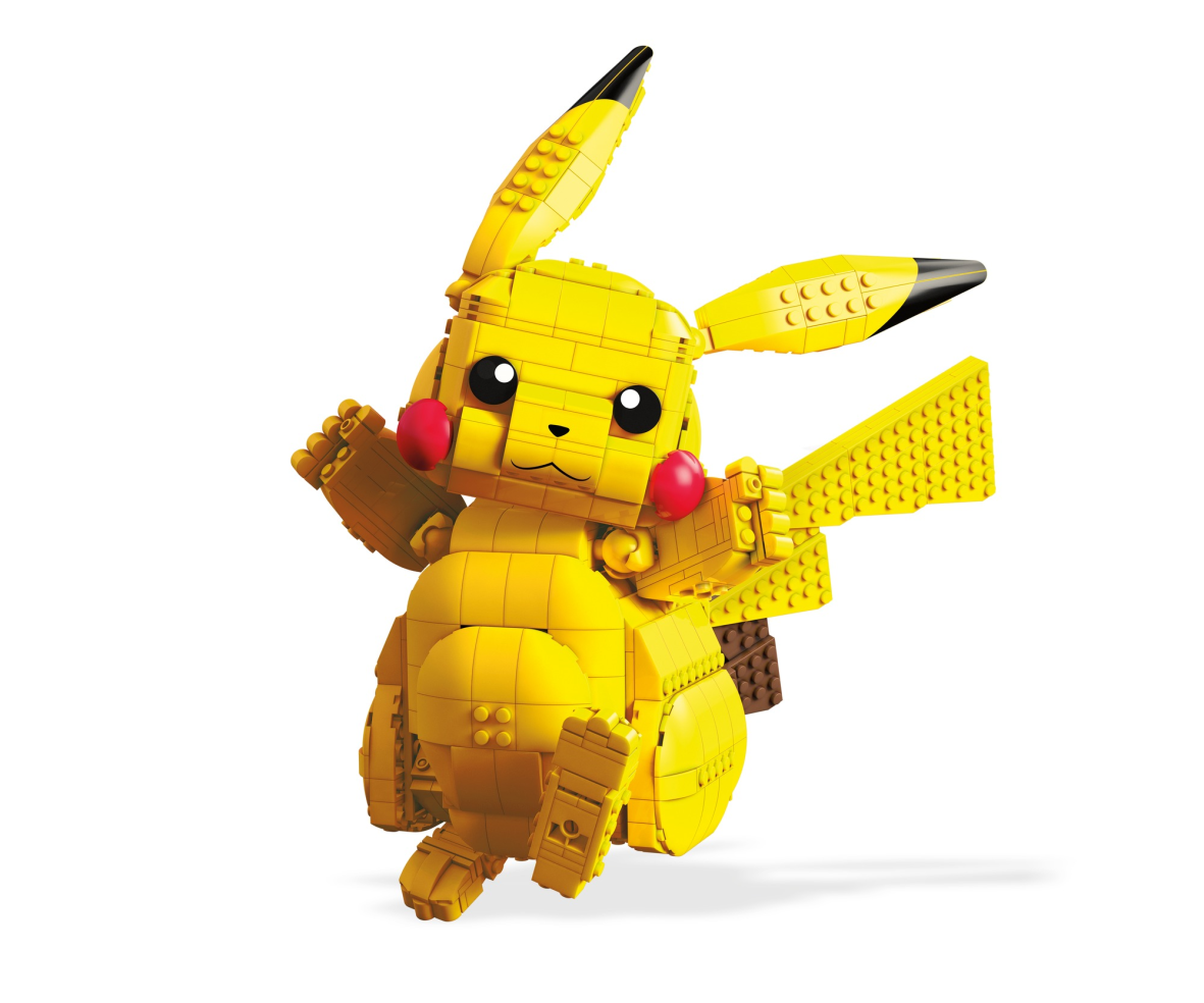 Mega construx- pokemon pikachu gigante, personaggio da assemblare da oltre 600 pezzi, 8+anni - MEGA BLOKS, POKEMON