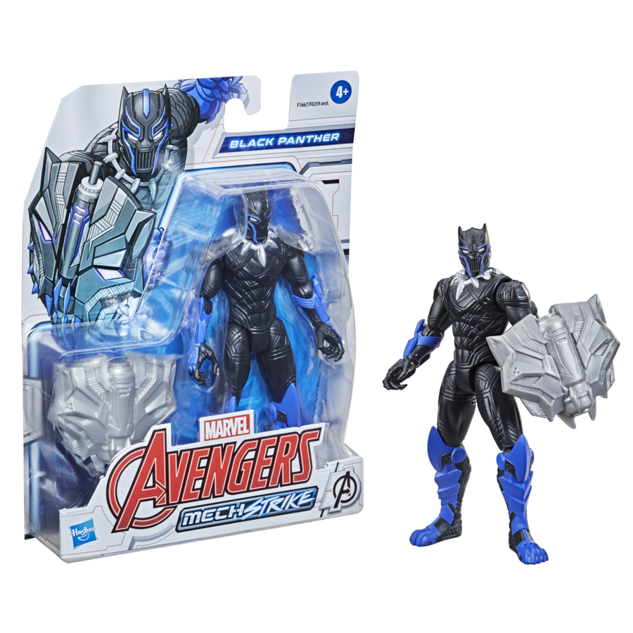 Mech strike - personaggio con accessori 15cm - black panther - Avengers