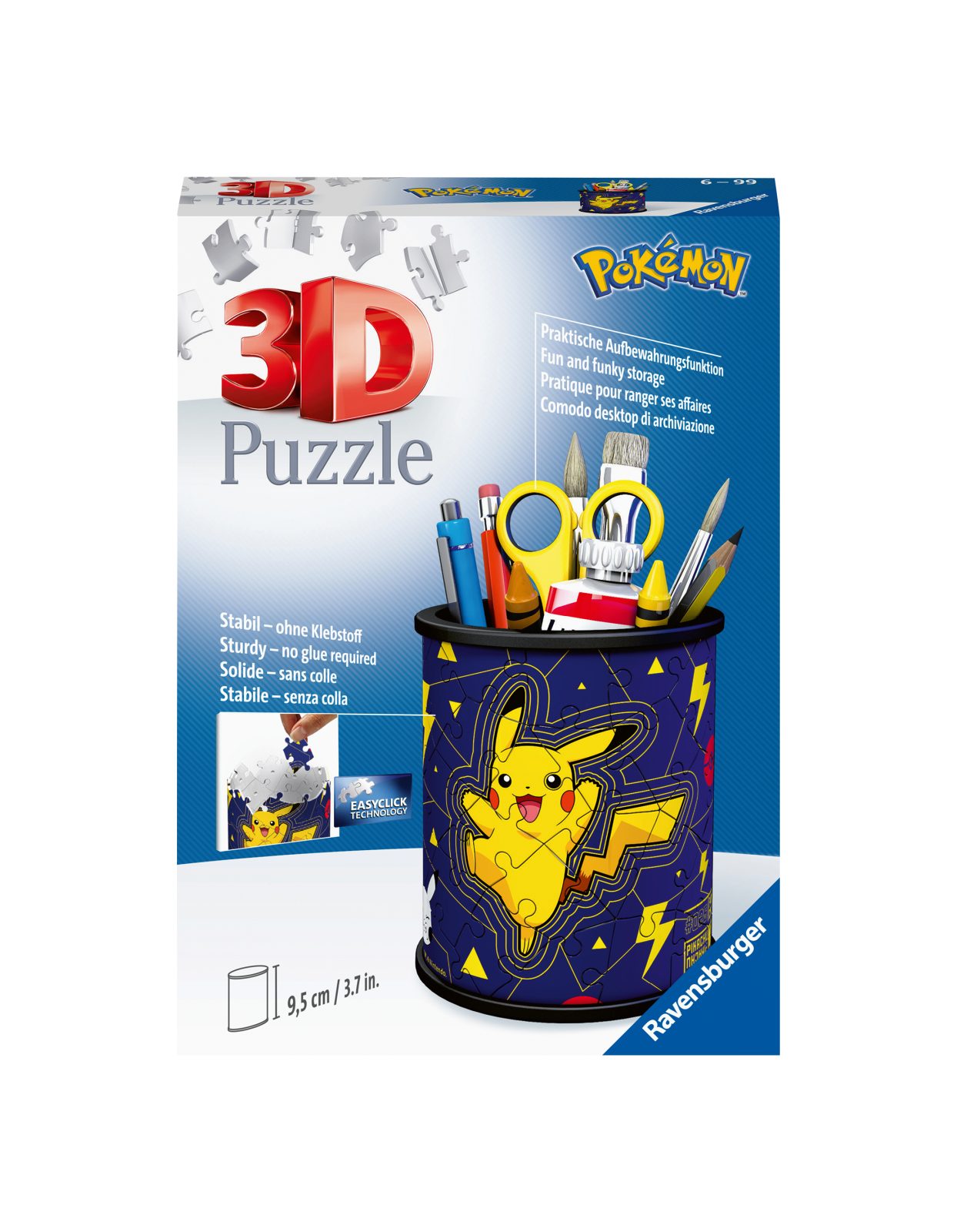 Ravensburger - 3d puzzle portapenne pokémon, 54 pezzi, 6+ anni - POKEMON, RAVENSBURGER, RAVENSBURGER 3D PUZZLE