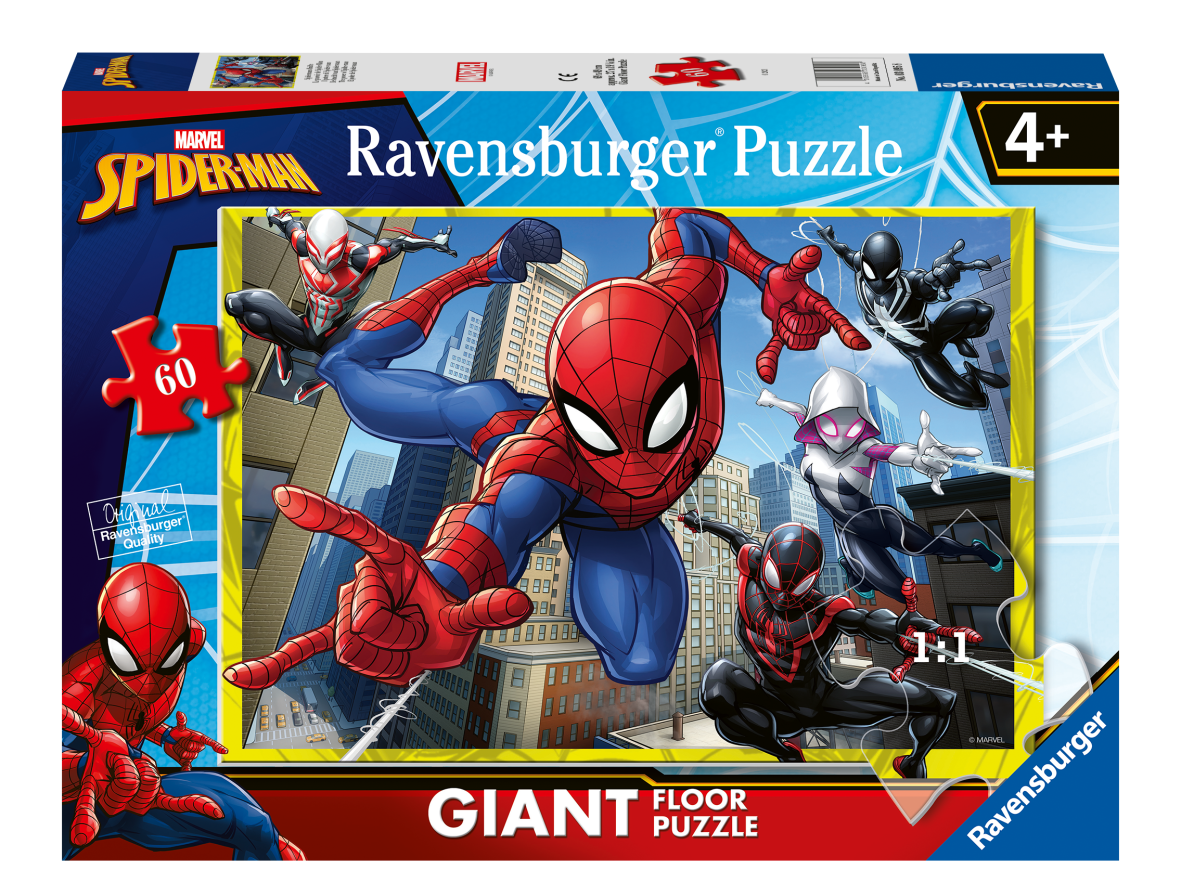Ravensburger puzzle 60 pezzi giant - spiderman - RAVENSBURGER, Avengers, Spiderman