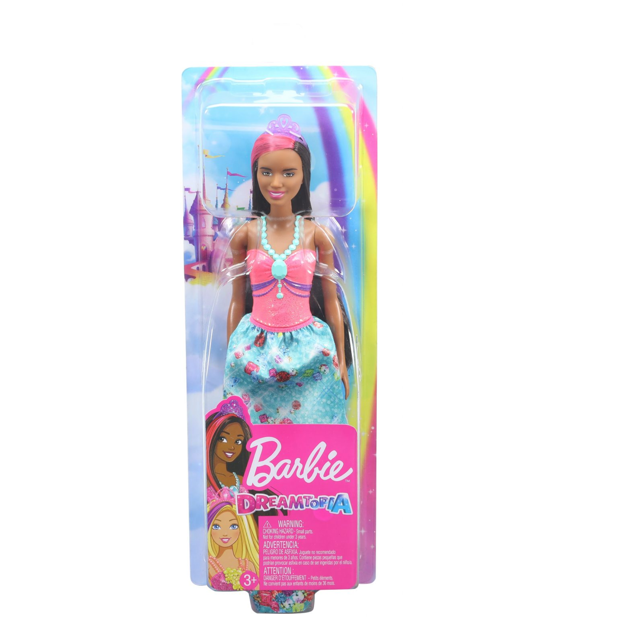 Barbie- dreamtopia bambola principessa con ciocca rosa, 30.5 cm, giocattolo per bambini 3+ anni, multicolore - Barbie
