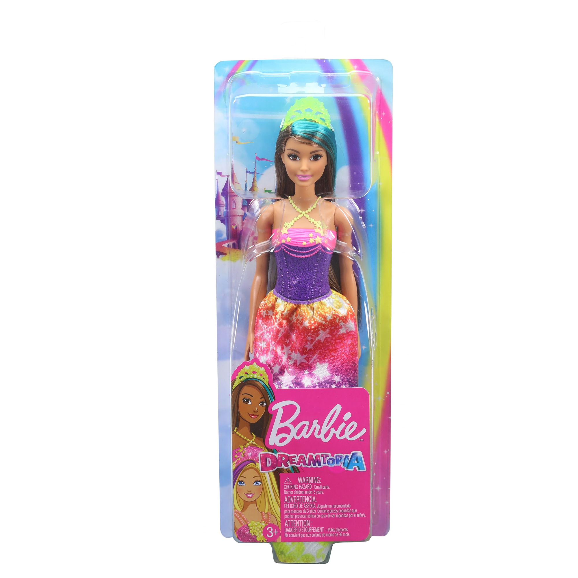 Barbie- dreamtopia bambola principessa con ciocca turchese, 30.5 cm, giocattolo per bambini 3+ anni, multicolore - Barbie