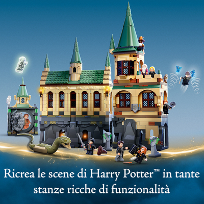 LEGO Harry Potter La Camera dei Segreti di Hogwarts, Set Castello con Sala  Grande e Minifigure d'Oro del 20° Anniversario, 76389 - Toys Center