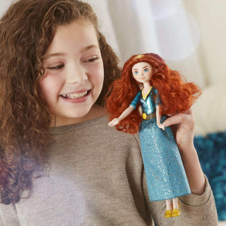 Hasbro disney princess royal shimmer, bambola di merida, fashion doll con gonna e accessori, giocattolo per bambini dai 3 anni in su - DISNEY PRINCESS