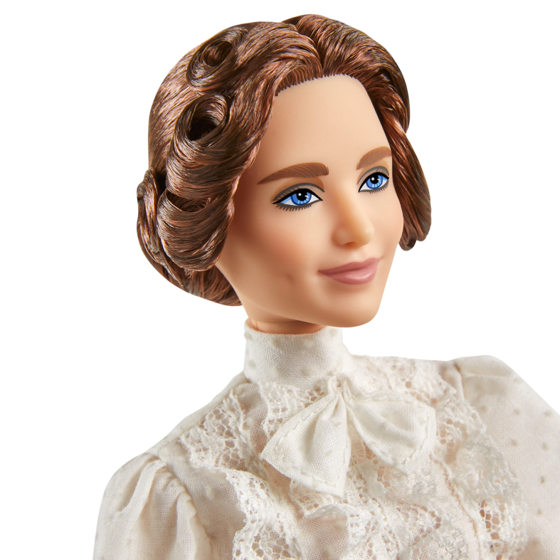 ​barbie - helen keller, bambola da collezione con blusa e gonna, certificato di autenticità, 6+ anni - Barbie