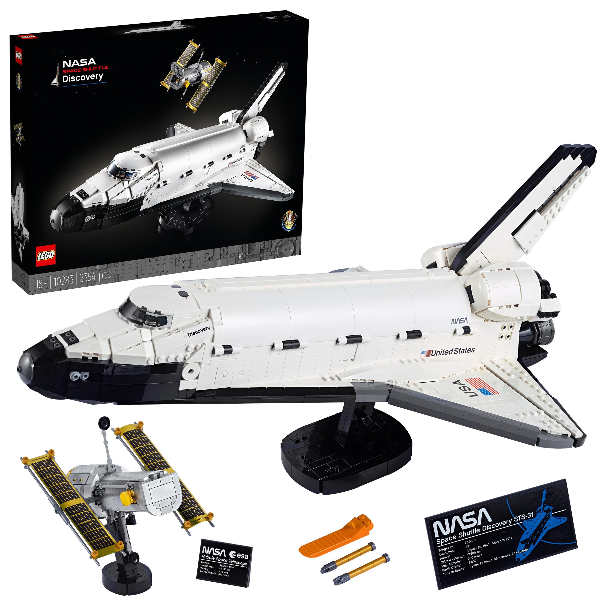 Lego creator expert nasa space shuttle discovery, set per adulti, astronave razzo spaziale da collezione, 10283 - LEGO CREATOR EXPERT, Lego