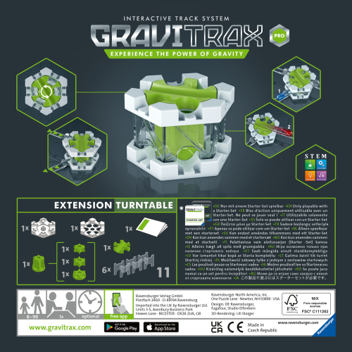 Ravensburger gravitrax professional turntable, gioco innovativo ed educativo stem, 8+, accessorio - GRAVITRAX