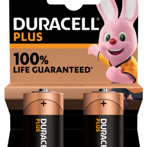 Duracell - nuovo plus 100 c, batterie mezzatorcia alcaline, confezione da 2 - 