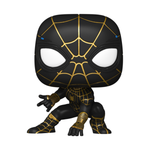 Pop marvel: spider-man - no way home - spider-man (tuta nera e oro) - Funko, MARVEL, Spiderman