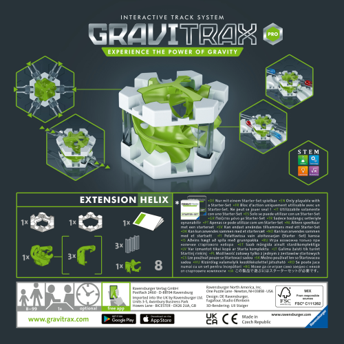 Ravensburger gravitrax professional helix, gioco innovativo ed educativo stem, 8+, accessorio - GRAVITRAX