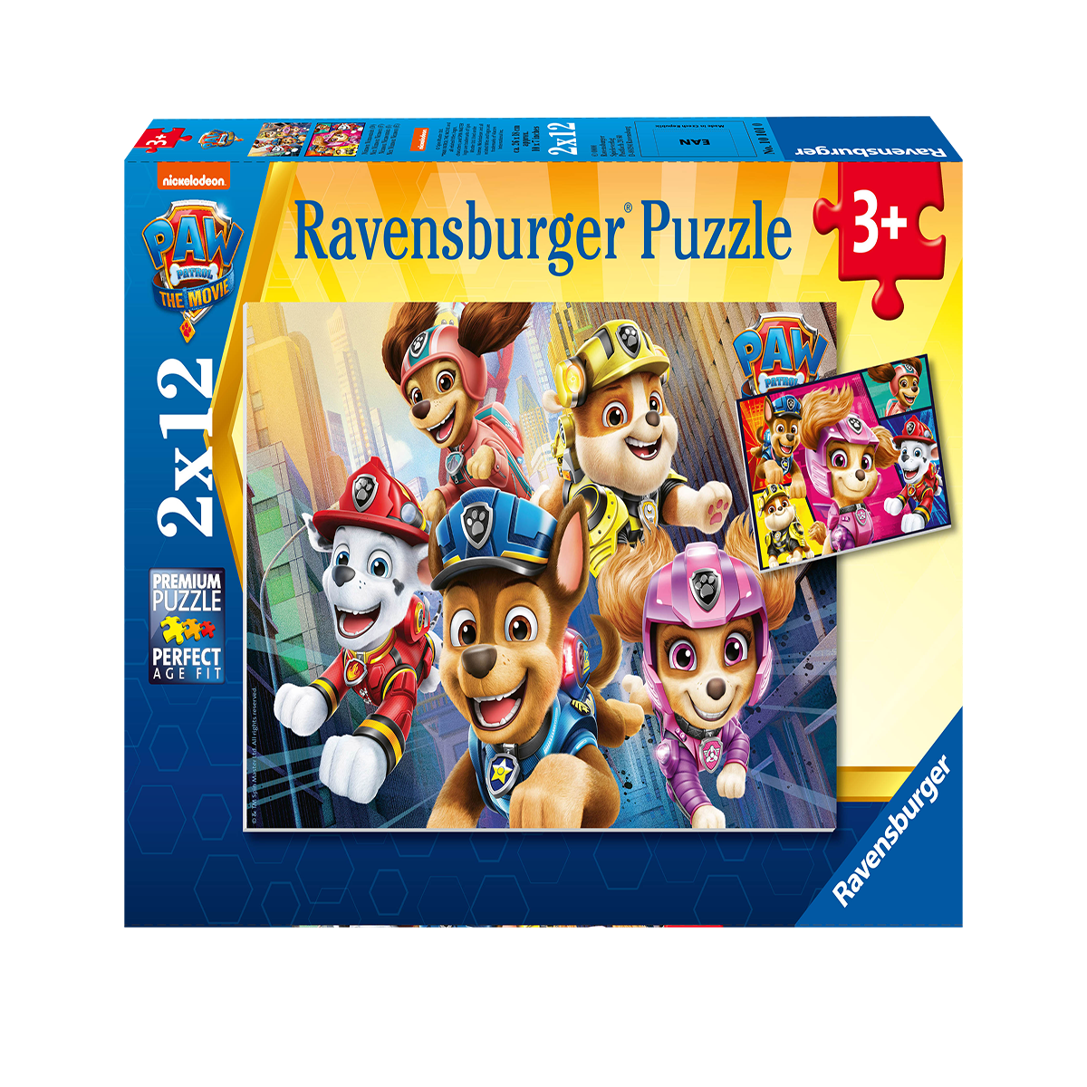 Ravensburger 2 puzzle 12 pezzi - paw patrol movie - RAVENSBURGER, Paw Patrol