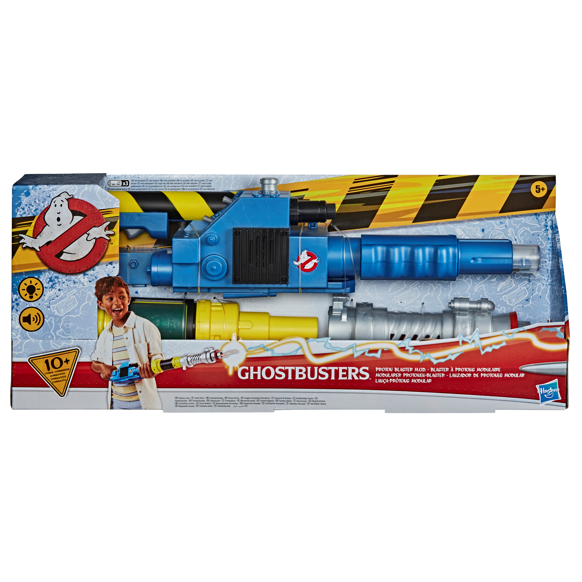 Hasbro ghostbusters - blaster protonico deluxe, giocattolo per gioco di ruolo personalizzabile con luci e suoni, ispirato al film ghostbusters, per bambini dai 5 anni in su - 