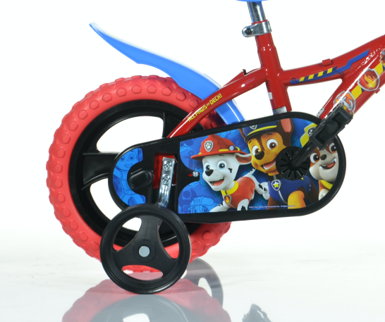 Bicicletta per bambini 12" paw patrol - telaio in acciaio, ruote in gomma gonfiabili, stabilizzatori di serie e freno anteriore - ideale per bambini di altezza 87-100cm, 3-5 anni - Paw Patrol